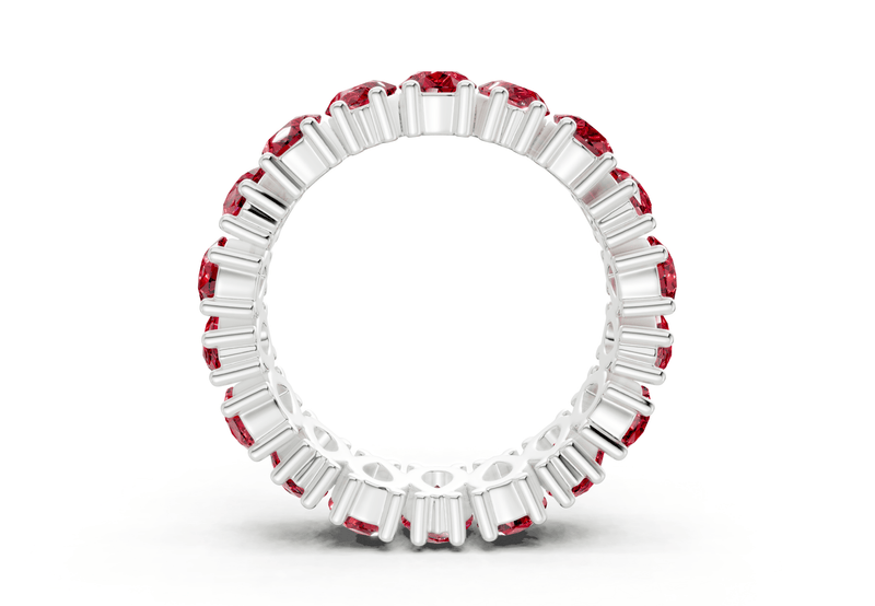 Melrose Pear Cut Ruby Gemstone Eternity Band 8 Carat Total Wt. - Ring Premier