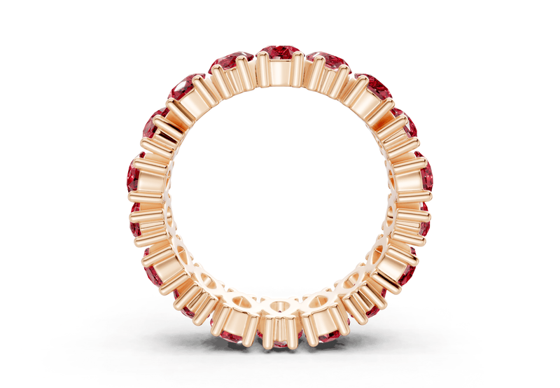 Melrose Pear Cut Ruby Gemstone Eternity Band 8 Carat Total Wt. - Ring Premier