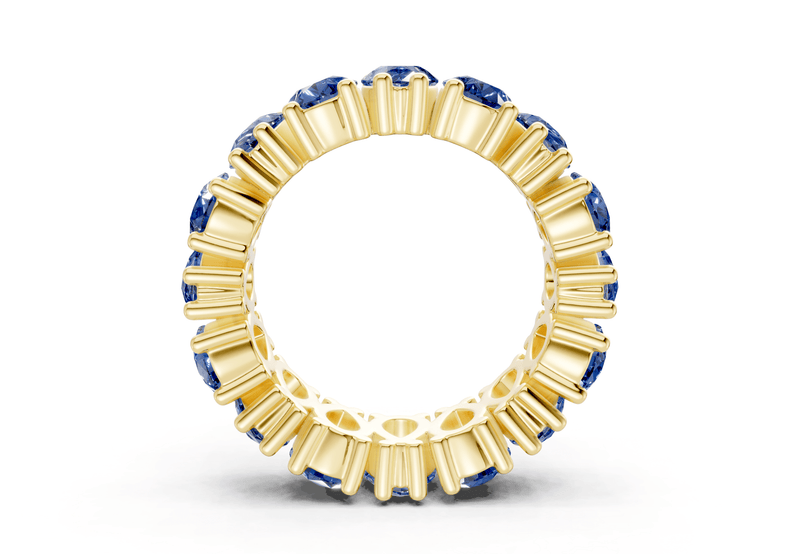 Melrose Pear Cut Sapphire Gemstone Eternity Band 5 Carat Total Wt.