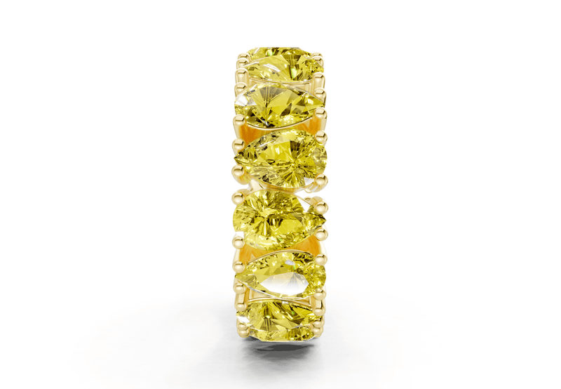 Melrose Pear Cut Yellow Diamond Eternity Band 5 Carat Total Wt. - Ring Premier