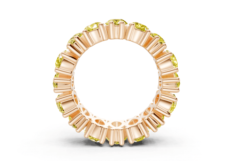 Melrose Pear Cut Yellow Diamond Eternity Band 5 Carat Total Wt. - Ring Premier