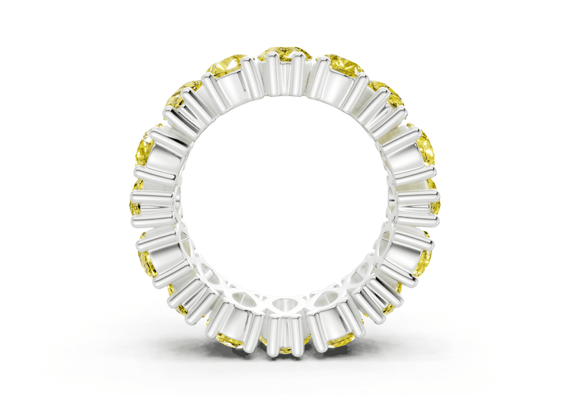 Melrose Pear Cut Yellow Diamond Eternity Band 5 Carat Total Wt. - Ring Premier