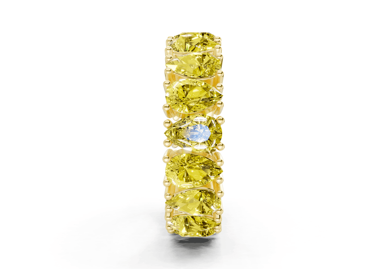Melrose Pear Cut Yellow Diamond Eternity Band 8 Carat Total Wt. - Ring Premier