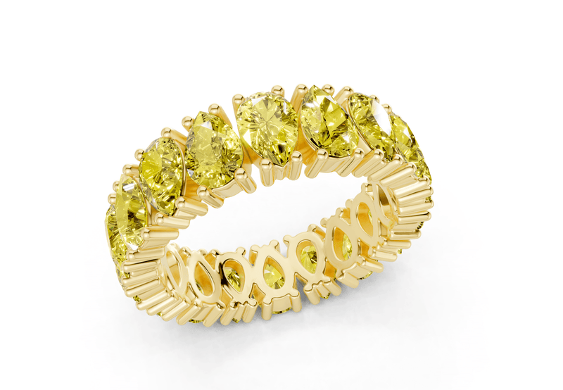 Melrose Pear Cut Yellow Diamond Eternity Band 8 Carat Total Wt. - Ring Premier