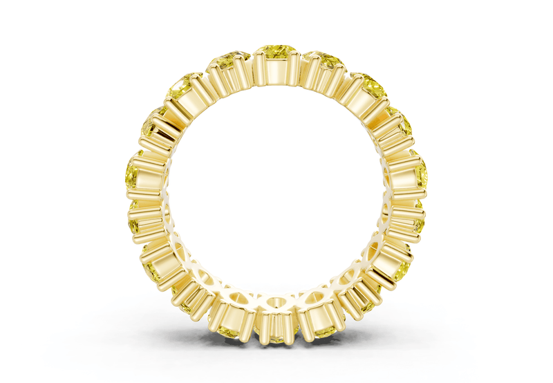 Melrose Pear Cut Yellow Diamond Eternity Band 8 Carat Total Wt.