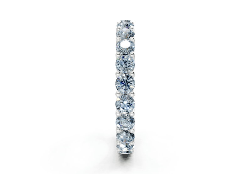 Melrose Round Cut Blue Diamond Eternity Band 5 Carat Total Wt. - Ring Premier