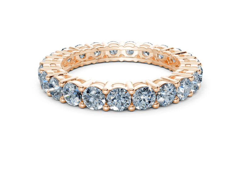 Melrose Round Cut Blue Diamond Eternity Band 7 Carat Total Wt. - Ring Premier