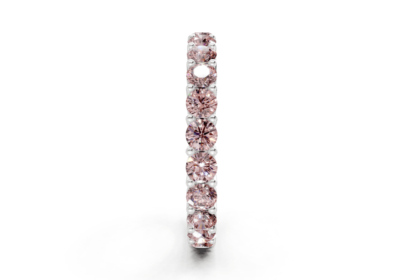 Melrose Round Cut Pink Diamond Eternity Band 7 Carat Total Wt. - Ring Premier