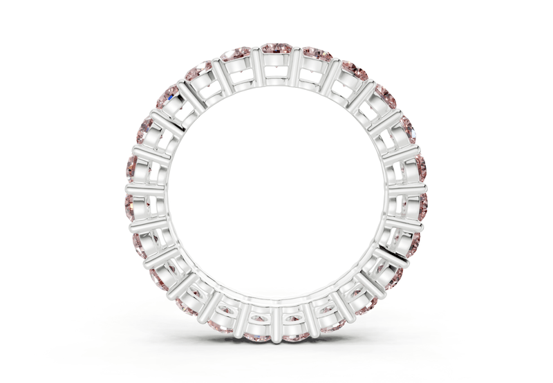 Melrose Round Cut Pink Diamond Eternity Band 7 Carat Total Wt. - Ring Premier