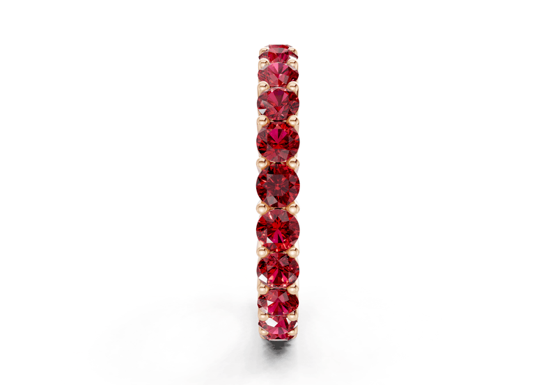 Melrose Round Cut Ruby Gemstone Eternity Band 5 Carat Total Wt. - Ring Premier