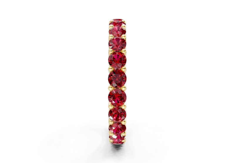 Melrose Round Cut Ruby Gemstone Eternity Band 7 Carat Total Wt. - Ring Premier