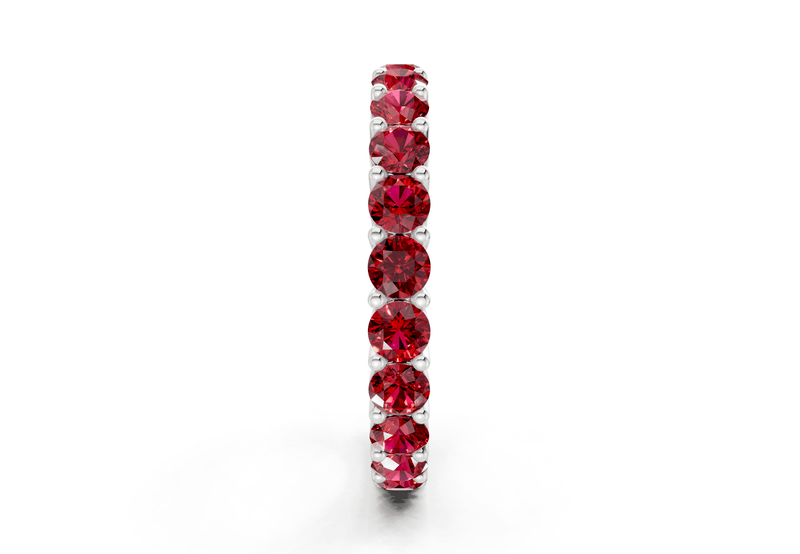 Melrose Round Cut Ruby Gemstone Eternity Band 7 Carat Total Wt. - Ring Premier