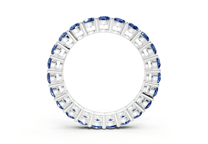 Melrose Round Cut Sapphire Gemstone Eternity Band 5 Carat Total Wt. - Ring Premier