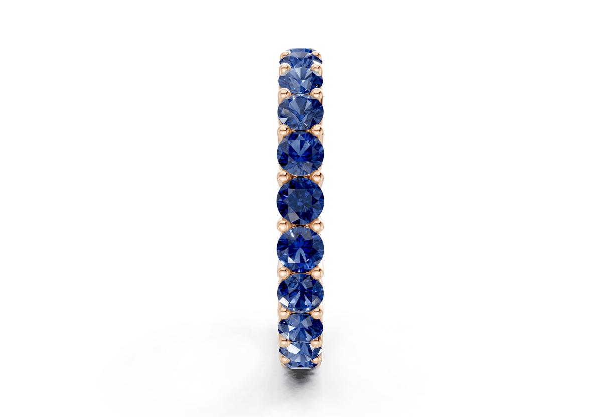 Melrose Round Cut Sapphire Gemstone Eternity Band 7 Carat Total Wt.