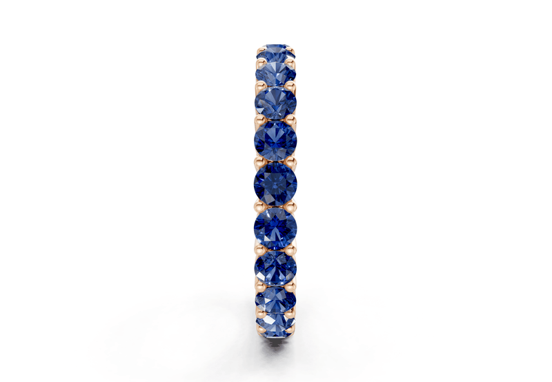 Melrose Round Cut Sapphire Gemstone Eternity Band 7 Carat Total Wt. - Ring Premier