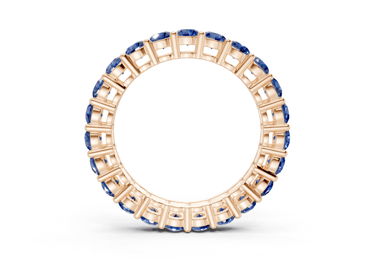 Melrose Round Cut Sapphire Gemstone Eternity Band 7 Carat Total Wt.
