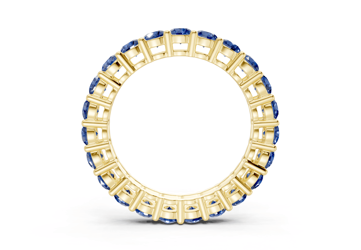 Melrose Round Cut Sapphire Gemstone Eternity Band 7 Carat Total Wt.