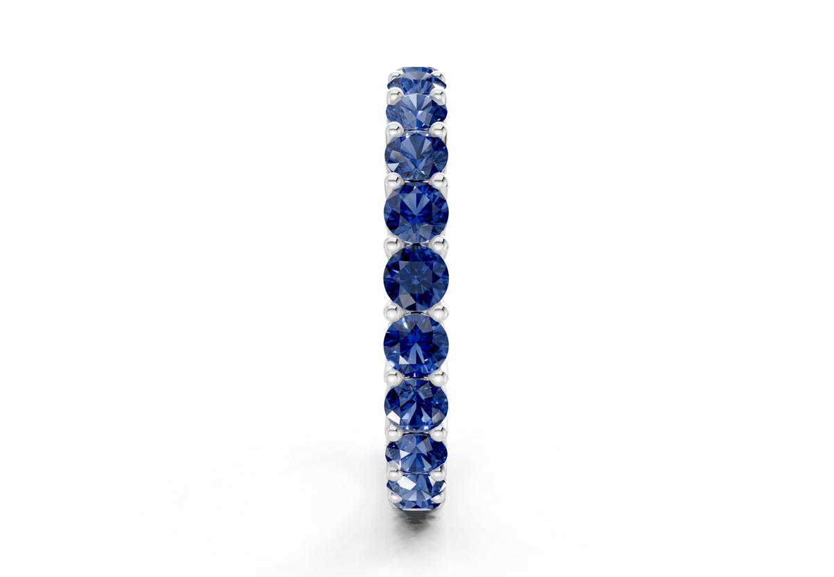 Melrose Round Cut Sapphire Gemstone Eternity Band 7 Carat Total Wt.