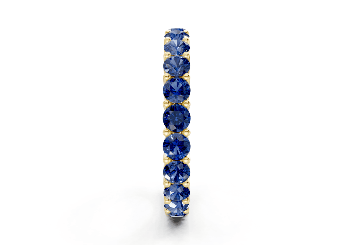 Melrose Round Cut Sapphire Gemstone Eternity Band 7 Carat Total Wt.