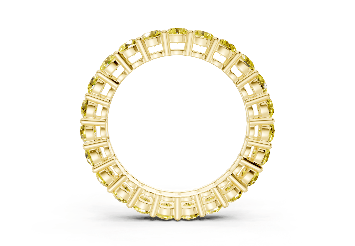 Melrose Round Cut Yellow Diamond Eternity Band 5 Carat Total Wt. - Ring Premier