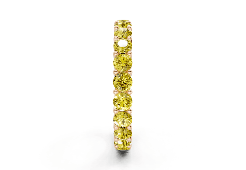 Melrose Round Cut Yellow Diamond Eternity Band 7 Carat Total Wt. - Ring Premier