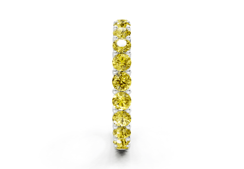 Melrose Round Cut Yellow Diamond Eternity Band 7 Carat Total Wt. - Ring Premier