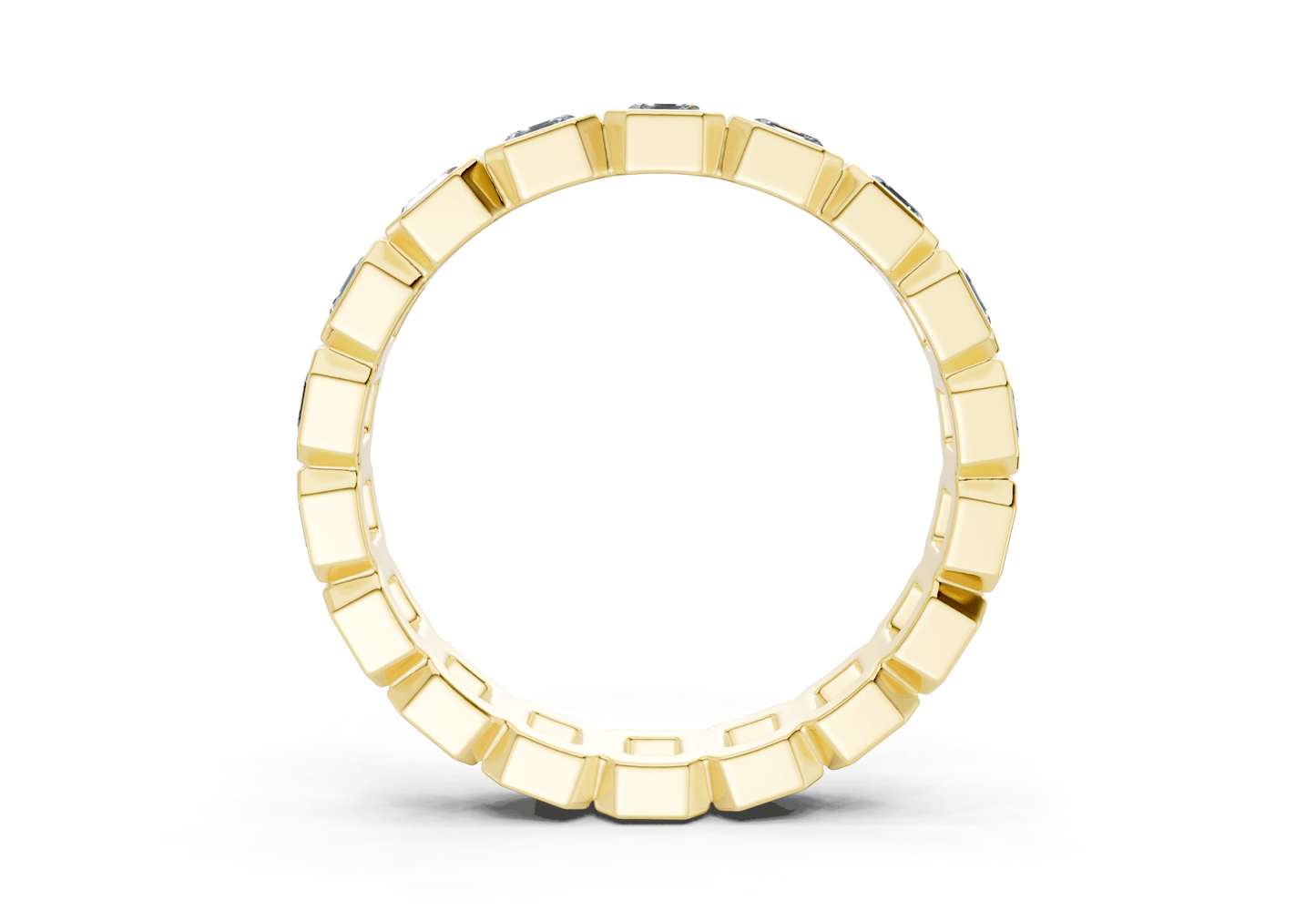Petite Elysees Asscher Cut Blue Diamond Eternity Band 1½ Carat Total Wt. - Ring Premier