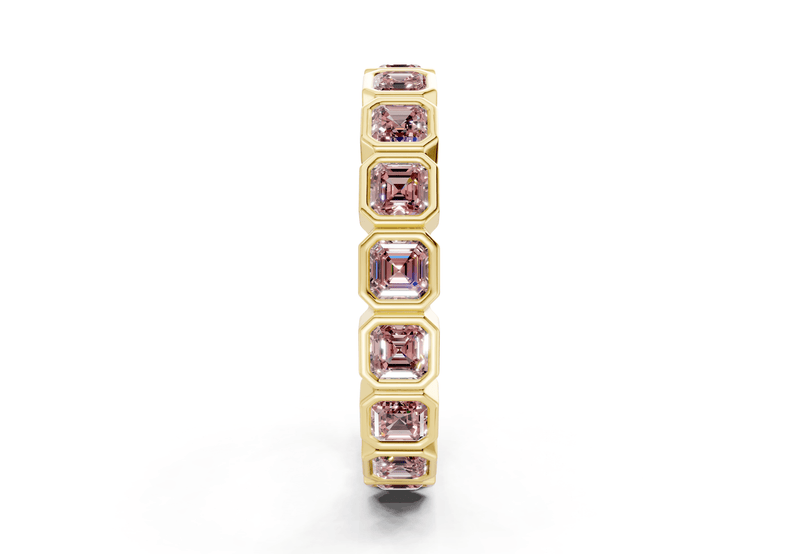 Petite Elysees Asscher Cut Pink Diamond Eternity Band 1½ Carat Total Wt. - Ring Premier