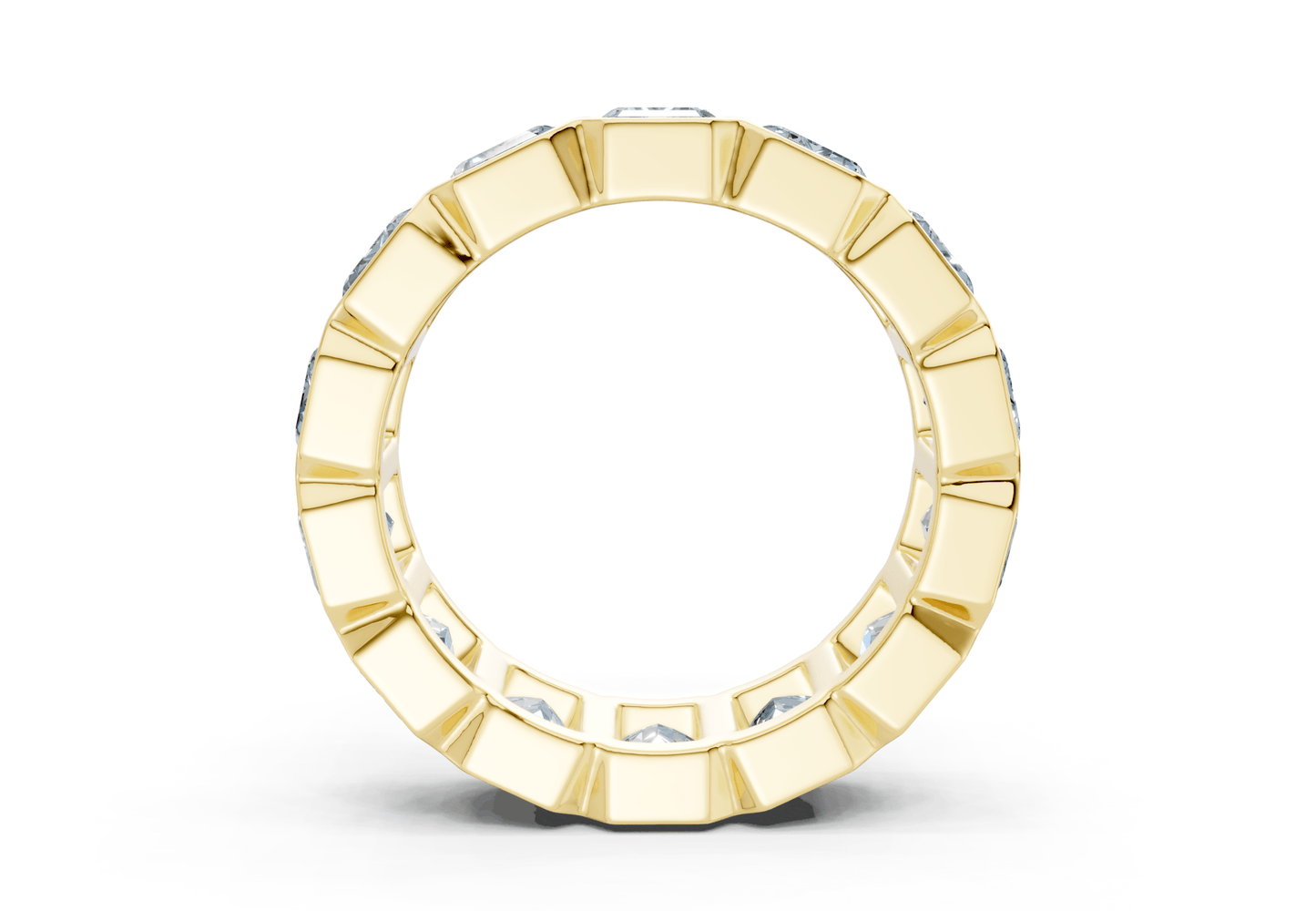 Petite Elysees Emerald Cut Blue Diamond Eternity Band 2 Carat Total Wt. - Ring Premier