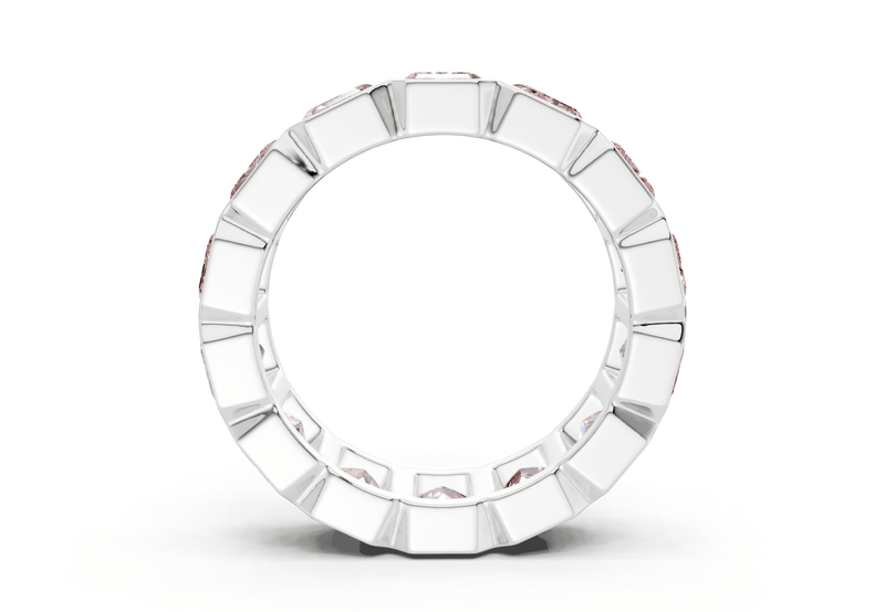 Petite Elysees Emerald Cut Pink Diamond Eternity Band 2 Carat Total Wt. - Ring Premier