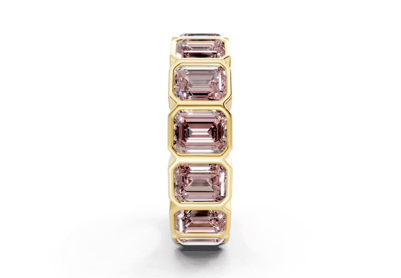 Petite Elysees Emerald Cut Pink Diamond Eternity Band 2 Carat Total Wt. - Ring Premier