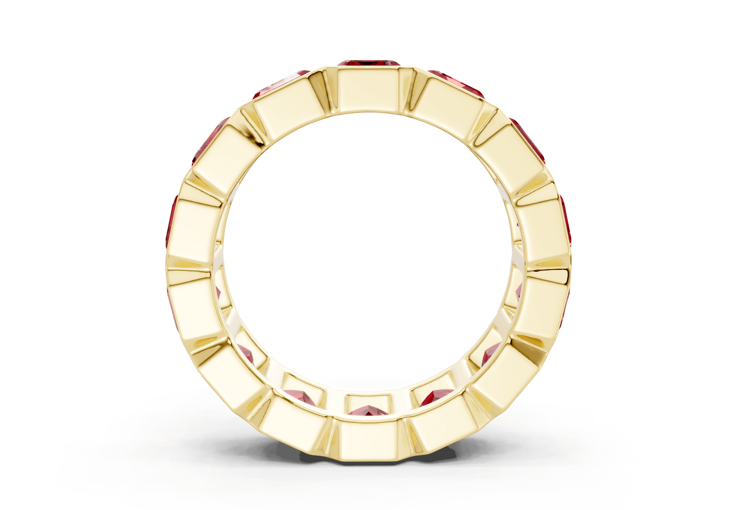 Petite Elysees Emerald Cut Ruby Gemstone Eternity Band 2 Carat Total Wt. - Ring Premier