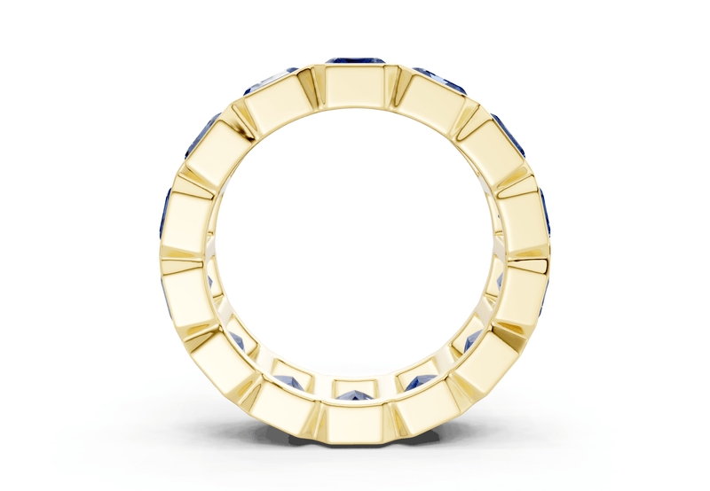 Petite Elysees Emerald Cut Sapphire Gemstone Eternity Band 2 Carat Total Wt.