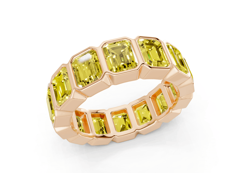 Petite Elysees Emerald Cut Yellow Diamond Eternity Band 2 Carat Total Wt. - Ring Premier