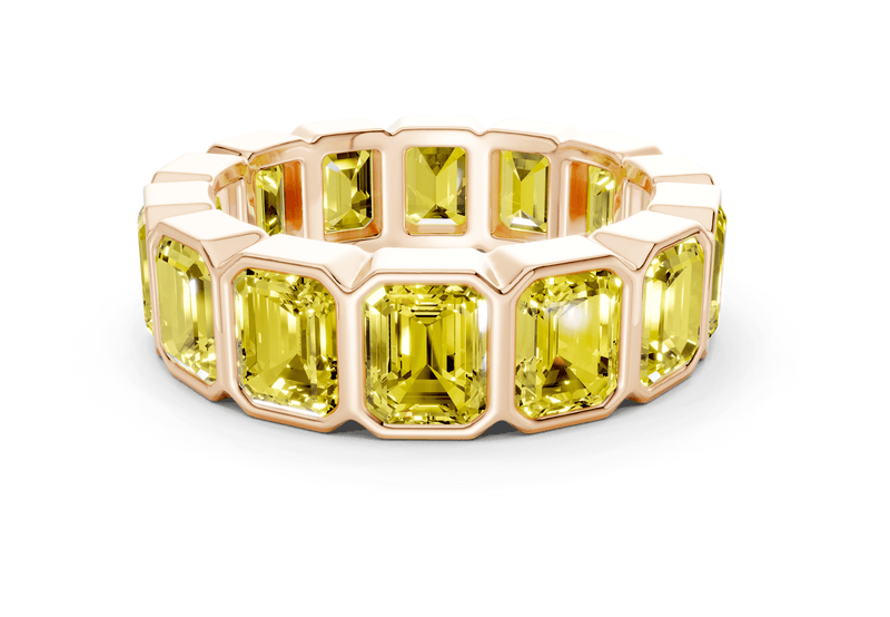 Petite Elysees Emerald Cut Yellow Diamond Eternity Band 2 Carat Total Wt. - Ring Premier
