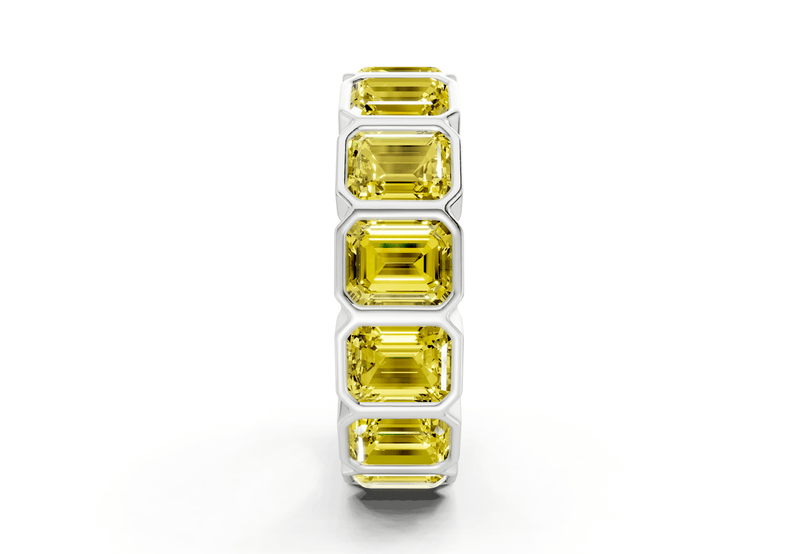 Petite Elysees Emerald Cut Yellow Diamond Eternity Band 2 Carat Total Wt. - Ring Premier
