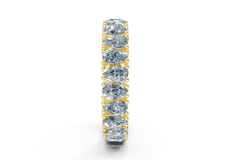Petite Melrose Pear Cut Blue Diamond Eternity Band 2½ Carat Total Wt. - Ring Premier