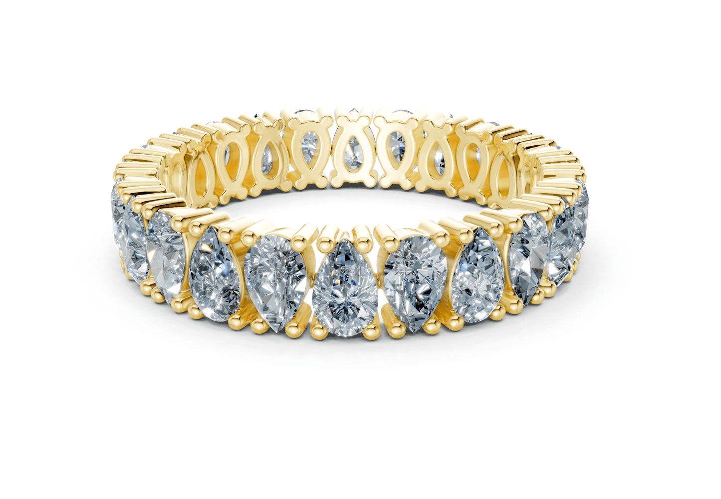 Petite Melrose Pear Cut Blue Diamond Eternity Band 2½ Carat Total Wt. - Ring Premier