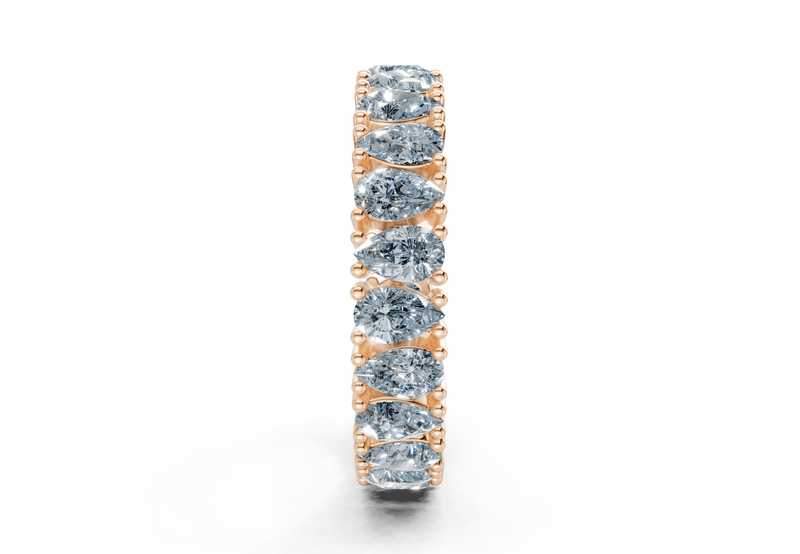 Petite Melrose Pear Cut Blue Diamond Eternity Band 2½ Carat Total Wt. - Ring Premier