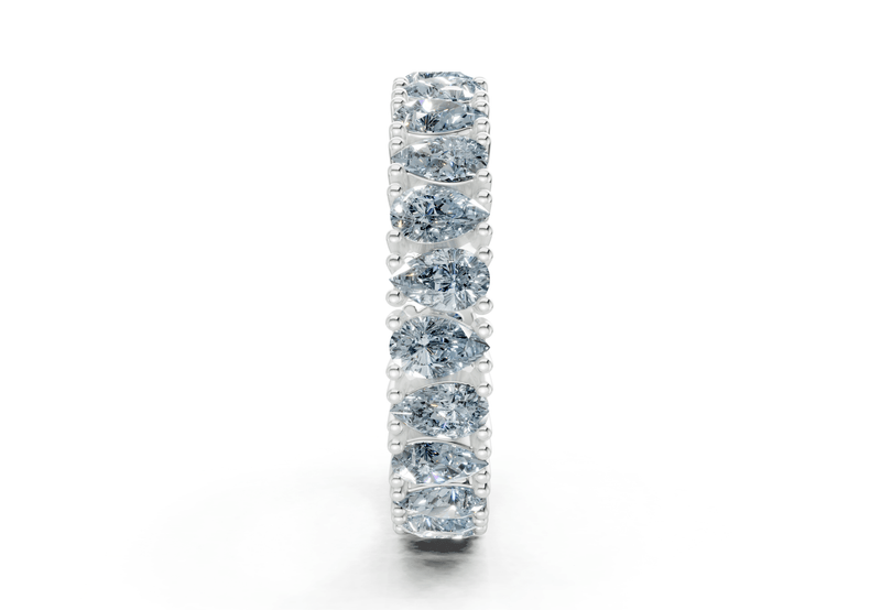 Petite Melrose Pear Cut Blue Diamond Eternity Band 2½ Carat Total Wt. - Ring Premier