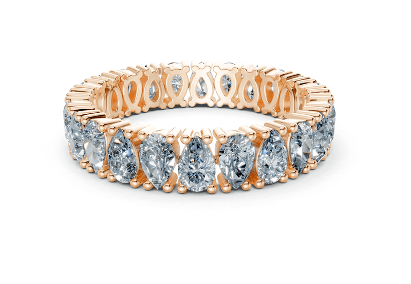 Petite Melrose Pear Cut Blue Diamond Eternity Band 2½ Carat Total Wt. - Ring Premier