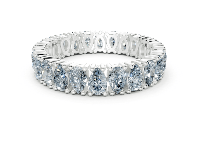 Petite Melrose Pear Cut Blue Diamond Eternity Band 2½ Carat Total Wt. - Ring Premier