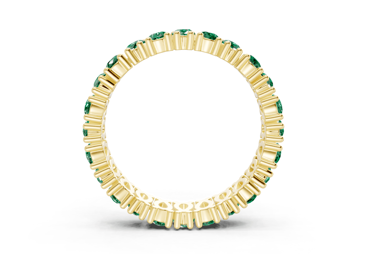 Petite Melrose Pear Cut Emerald Gemstone Eternity Band 2½ Carat Total Wt. - Ring Premier