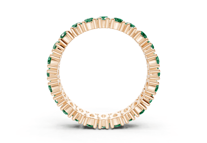 Petite Melrose Pear Cut Emerald Gemstone Eternity Band 2½ Carat Total Wt. - Ring Premier