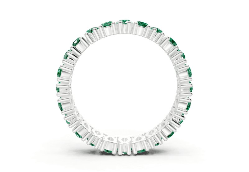 Petite Melrose Pear Cut Emerald Gemstone Eternity Band 2½ Carat Total Wt. - Ring Premier