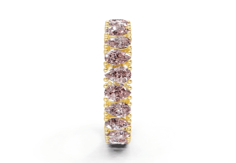 Petite Melrose Pear Cut Pink Diamond Eternity Band 2½ Carat Total Wt. - Ring Premier