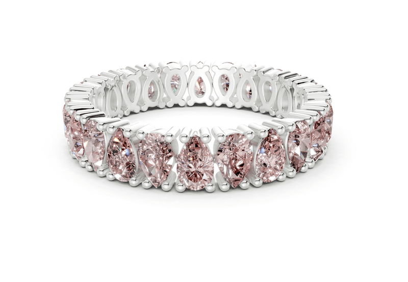 Petite Melrose Pear Cut Pink Diamond Eternity Band 2½ Carat Total Wt. - Ring Premier