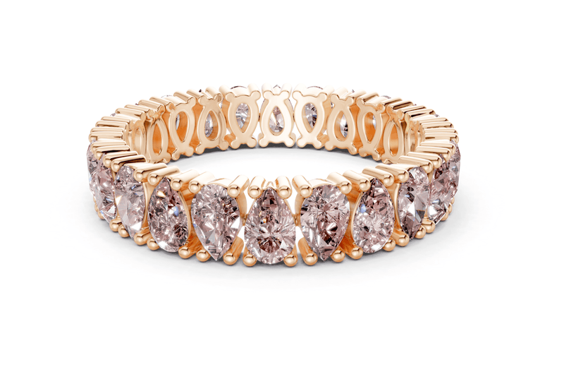 Petite Melrose Pear Cut Pink Diamond Eternity Band 2½ Carat Total Wt. - Ring Premier