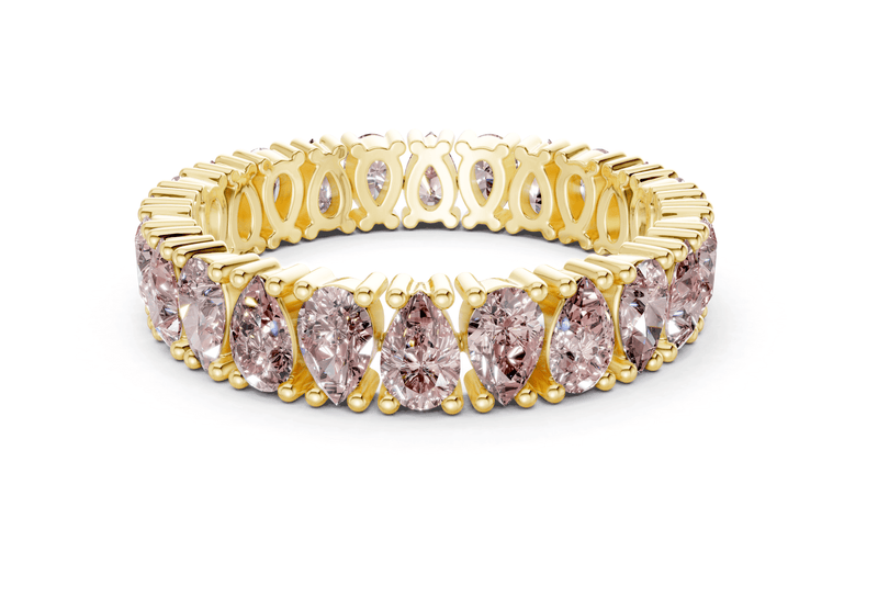 Petite Melrose Pear Cut Pink Diamond Eternity Band 2½ Carat Total Wt.