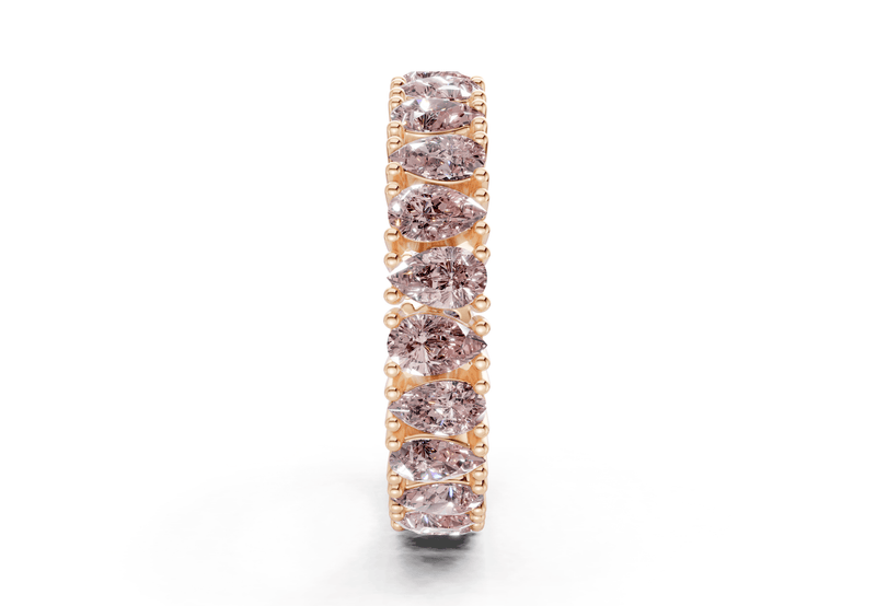 Petite Melrose Pear Cut Pink Diamond Eternity Band 2½ Carat Total Wt. - Ring Premier